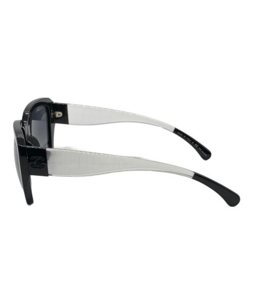 CHANEL（シャネル）CHANEL (シャネル) サイドロゴウェリントンサングラス ブラック サイズ:54□19の古着・服飾アイテム