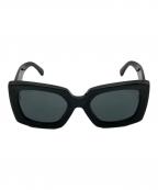 CHANELシャネル）の古着「サイドツイードモチーフサングラス」｜ブラック