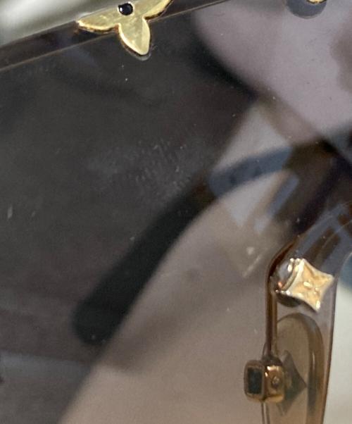 LOUIS VUITTON（ルイ ヴィトン）LOUIS VUITTON (ルイ ヴィトン) Purple Rain Sunglass/カットモノグラムゴーグルサングラス ブラウン サイズ:136□00の古着・服飾アイテム