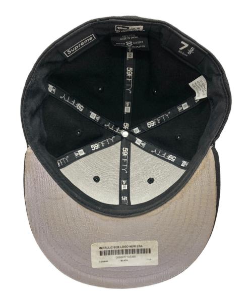 SUPREME（シュプリーム）Supreme (シュプリーム) New Era (ニューエラ) 15FW METALLIC BOX LOGOキャップ ブラックの古着・服飾アイテム