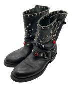 JUNYA WATANABE MANジュンヤワタナベマン）の古着「02AW スタッズエンジニアブーツ」｜ブラック