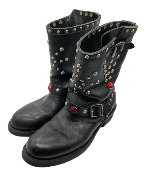 JUNYA WATANABE MAN（ジュンヤワタナベマン）JUNYA WATANABE MAN (ジュンヤワタナベマン) 02AW スタッズエンジニアブーツ ブラック サイズ:Ｌの古着・服飾アイテム