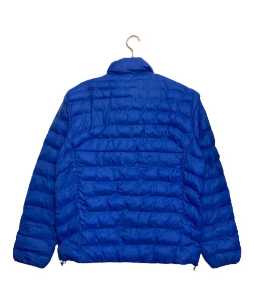 POLO RALPH LAUREN（ポロ・ラルフローレン）POLO RALPH LAUREN (ポロ・ラルフローレン) ワンポイントライトダウンジャケット ブルー×オレンジ サイズ:Ｌの古着・服飾アイテム
