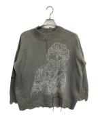 a good bad influenceアグッドバッドインフルエンス）の古着「ダメージ加工ニット」｜グレー×ブラウン