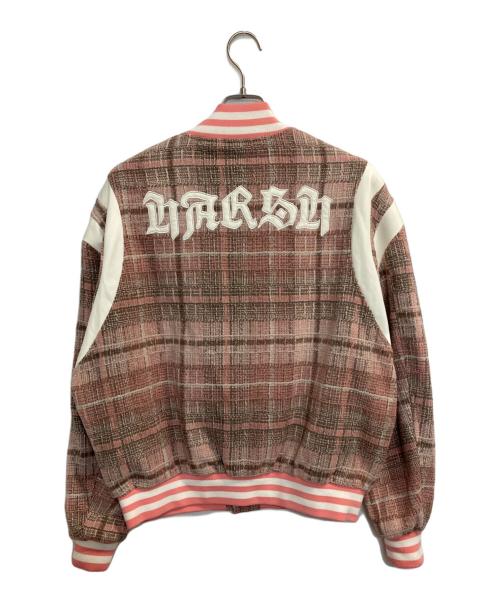 HARSH AND CRUEL（ハーシュアンドクルーエル）HARSH AND CRUEL (ハーシュアンドクルーエル) ツイードスタジャン ピンク サイズ:Ｍの古着・服飾アイテム