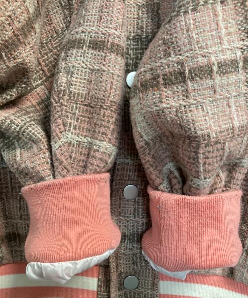 HARSH AND CRUEL（ハーシュアンドクルーエル）HARSH AND CRUEL (ハーシュアンドクルーエル) ツイードスタジャン ピンク サイズ:Ｍの古着・服飾アイテム