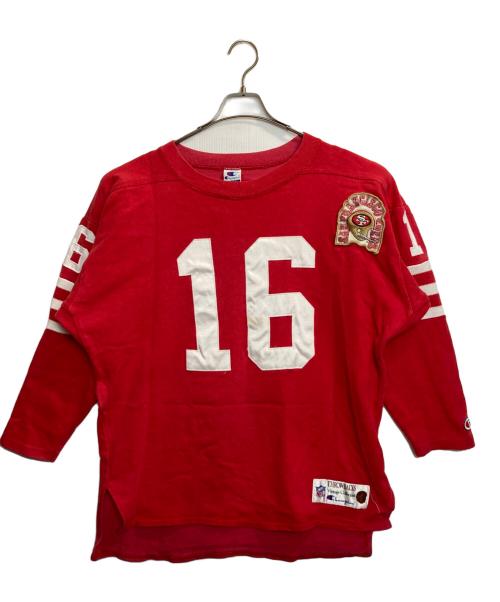 Champion（チャンピオン）Champion (チャンピオン) ラガースウェット レッド サイズ:Lの古着・服飾アイテム