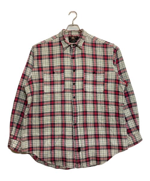 RRL（ダブルアールエル）RRL (ダブルアールエル) 三ツ星タグチェックシャツ レッド×スカイブルー サイズ:XLの古着・服飾アイテム