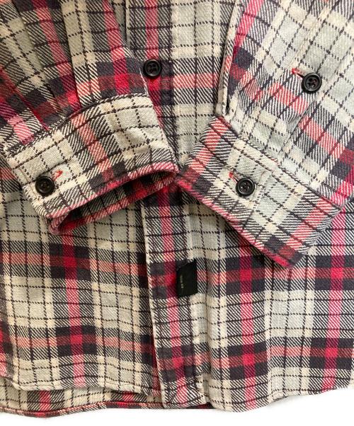 RRL（ダブルアールエル）RRL (ダブルアールエル) 三ツ星タグチェックシャツ レッド×スカイブルー サイズ:XLの古着・服飾アイテム