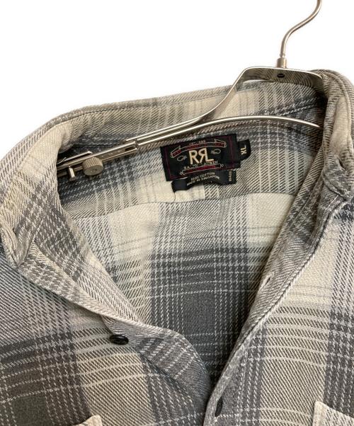 RRL（ダブルアールエル）RRL (ダブルアールエル) 三ツ星タグチェックシャツ アイボリー×グレー サイズ:XLの古着・服飾アイテム