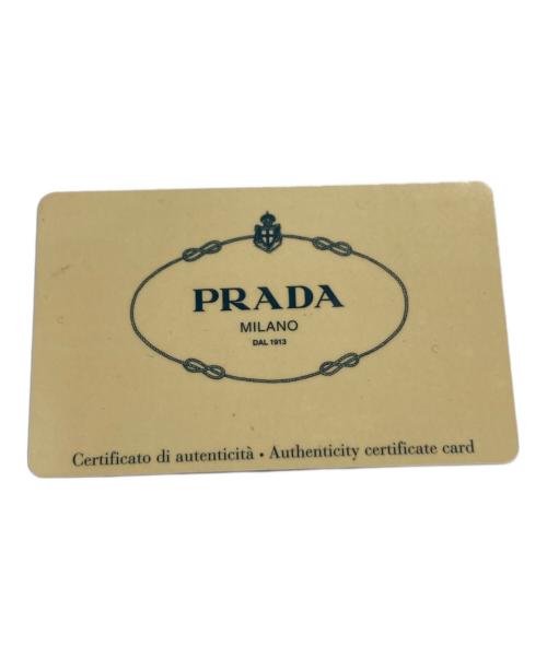 PRADA（プラダ）PRADA (プラダ) ロゴジャガードスタッズトートバッグ ベージュの古着・服飾アイテム