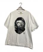 A BATHING APEア ベイシング エイプ）の古着「25SS Think 1st Anniv Photo Ape Head Tee/シンク ファースト アニバーサリー フォト エイプ ヘッド Tシャツ」｜ホワイト