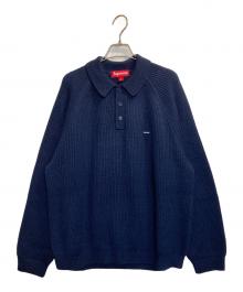 SUPREME（シュプリーム）の古着「25FW Small Box Polo Sweater / スモールボックスポロセーター」｜ネイビー