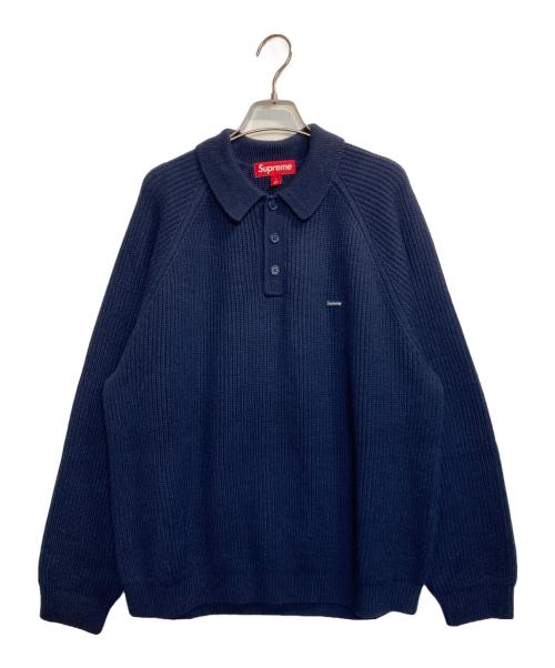 SUPREME（シュプリーム）Supreme (シュプリーム) 25FW Small Box Polo Sweater / スモールボックスポロセーター ネイビー サイズ:Lの古着・服飾アイテム