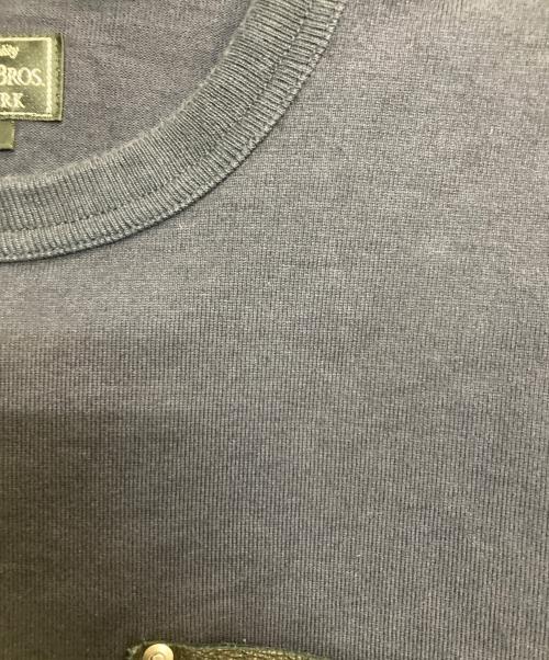 SCHOTT BROS.（ショット）SCHOTT BROS. (ショット) レザーポケットカットソー ネイビー サイズ:Ｍの古着・服飾アイテム