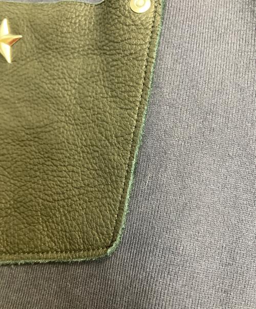 SCHOTT BROS.（ショット）SCHOTT BROS. (ショット) レザーポケットカットソー ネイビー サイズ:Ｍの古着・服飾アイテム