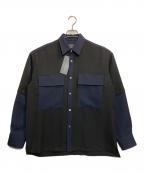 UNITED TOKYOユナイテッドトーキョー）の古着「レイヤードフィールドシャツ」｜ブラック×ネイビー