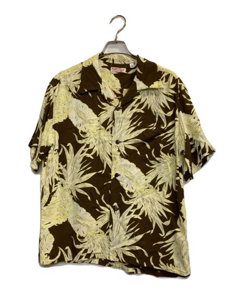 Sun Surf（サンサーフ）Sun Surf (サンサーフ) RAYON HAWAIIAN SHIRT “ISLAND PINEAPPLE” イエロー×ブラウン サイズ:Ｌの古着・服飾アイテム