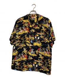 Sun Surf（サンサーフ）の古着「RAYON HAWAIIAN SHIRT “HAWAIIAN HULA”/アロハシャツ」｜イエロー×ブラック