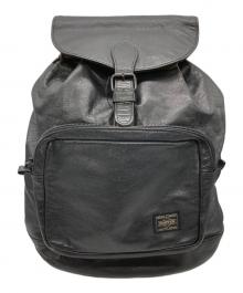 PORTER（ポーター）の古着「CORTINA RUCKSACK / コルチナレザーリュックサック」｜ブラック