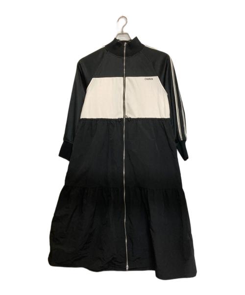 OWNth（オンス）OWNth (オンス) ドロストギャザー切替ワンピース ブラック×ホワイト サイズ:Lの古着・服飾アイテム