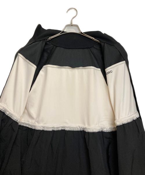 OWNth（オンス）OWNth (オンス) ドロストギャザー切替ワンピース ブラック×ホワイト サイズ:Lの古着・服飾アイテム