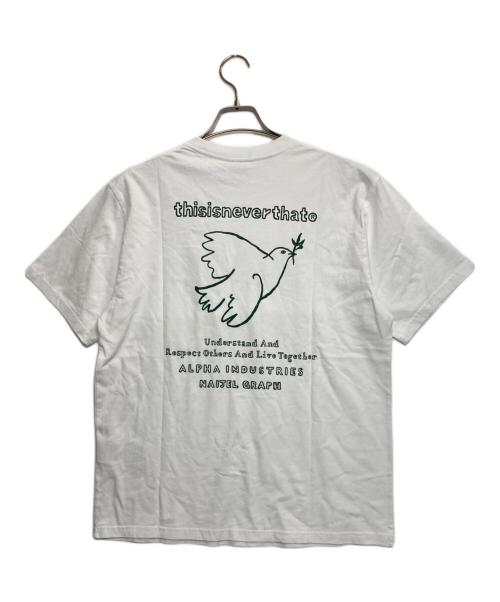 thisisneverthat（ディスイズネバーザット）thisisneverthat (ディスイズネバーザット) PEACE SOUVENIR TEE / ピーススーベニアTシャツ ホワイト サイズ:Ｍの古着・服飾アイテム