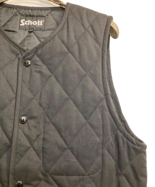 Schott（ショット）Schott (ショット) QUILTING WORK VEST / /キルティング ワークベスト ブラック サイズ:Ｌの古着・服飾アイテム