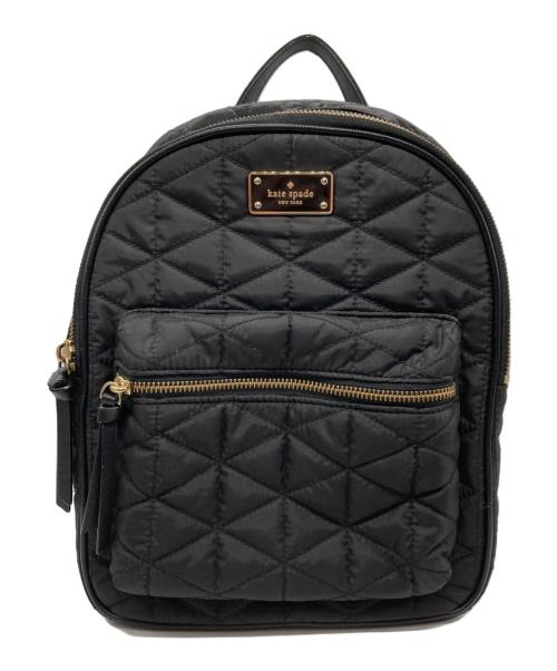 Kate Spade（ケイトスペード）Kate Spade (ケイトスペード) ナイロンキルティングリュック ブラックの古着・服飾アイテム
