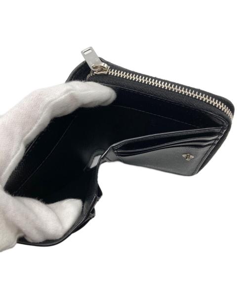 Saint Laurent Paris（サンローランパリ）Saint Laurent Paris (サンローランパリ) カサンドラロゴコンパクトキャビアスキンウォレット ブラックの古着・服飾アイテム