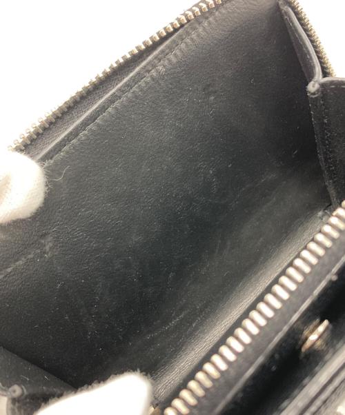 Saint Laurent Paris（サンローランパリ）Saint Laurent Paris (サンローランパリ) カサンドラロゴコンパクトキャビアスキンウォレット ブラックの古着・服飾アイテム