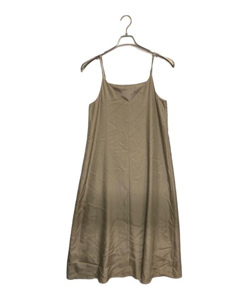 Noble（ノーブル）Noble (ノーブル) ビンテージツイルコンフォータブルキャミワンピース ベージュ サイズ:-の古着・服飾アイテム