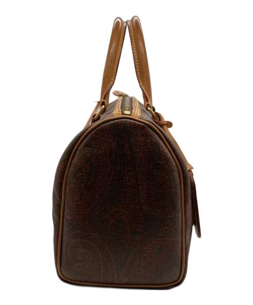 ETRO（エトロ）ETRO (エトロ) ペイズリーミニボストンハンドバッグ レッド×ブラウンの古着・服飾アイテム