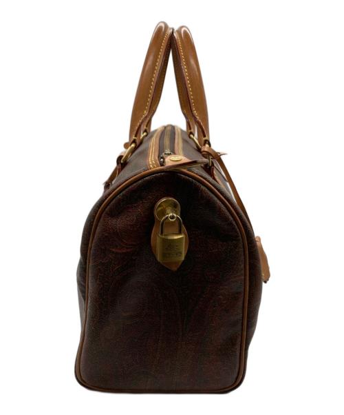 ETRO（エトロ）ETRO (エトロ) ペイズリーミニボストンハンドバッグ レッド×ブラウンの古着・服飾アイテム