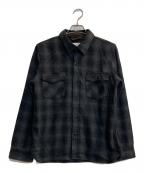 DENIMEドゥニーム）の古着「オンブレチェックネルシャツ」｜ブラック×グレー