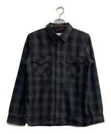 DENIME（ドゥニーム）の古着「オンブレチェックネルシャツ」｜ブラック×グレー
