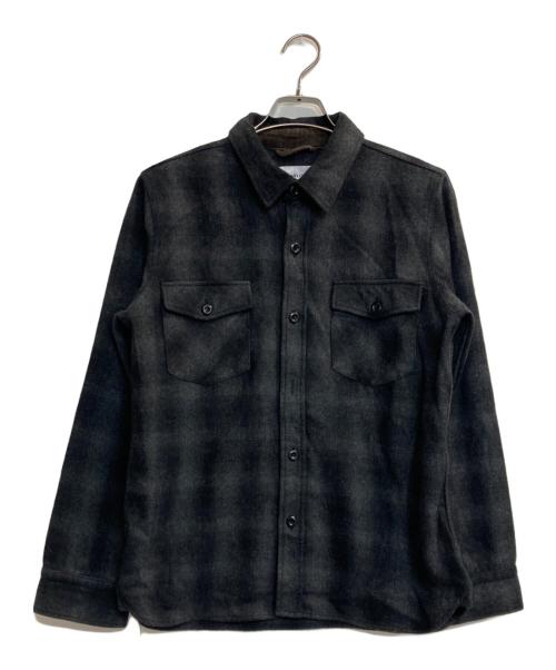 DENIME（ドゥニーム）DENIME (ドゥニーム) オンブレチェックネルシャツ ブラック×グレー サイズ:Ⅼの古着・服飾アイテム
