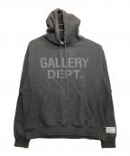 GALLERY DEPTギャラリー デプト）の古着「リペア加工ロゴプルオーバーパーカー」｜ブラック