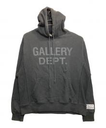 GALLERY DEPT（ギャラリー デプト）の古着「リペア加工ロゴプルオーバーパーカー」｜ブラック