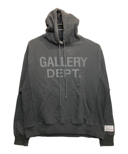 GALLERY DEPT（ギャラリー デプト）GALLERY DEPT (ギャラリー デプト) リペア加工ロゴプルオーバーパーカー ブラック サイズ:Ⅼの古着・服飾アイテム