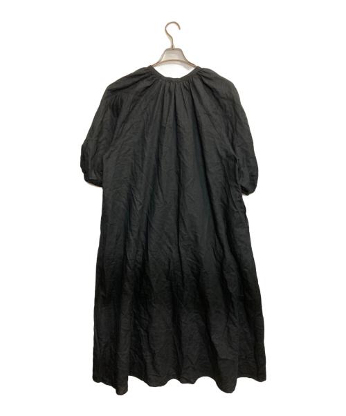 JOURNAL STANDARD relume（ジャーナルスタンダード レリューム）JOURNAL STANDARD relume (ジャーナルスタンダード レリューム) リネンコットンラグランギャザーワンピース ブラック サイズ:Fの古着・服飾アイテム