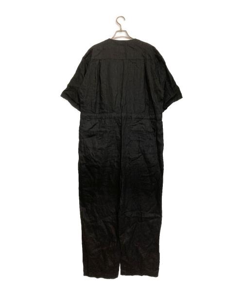 solamonat poche（ソラモナ ポッシェ）solamonat poche (ソラモナ ポッシェ) リネンオールインワン ブラック サイズ:不明（実寸サイズをご確認下さい）の古着・服飾アイテム