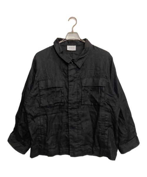 solamonat poche（ソラモナ ポッシェ）solamonat poche (ソラモナ ポッシェ) リネンシャツ ブラック サイズ:-の古着・服飾アイテム