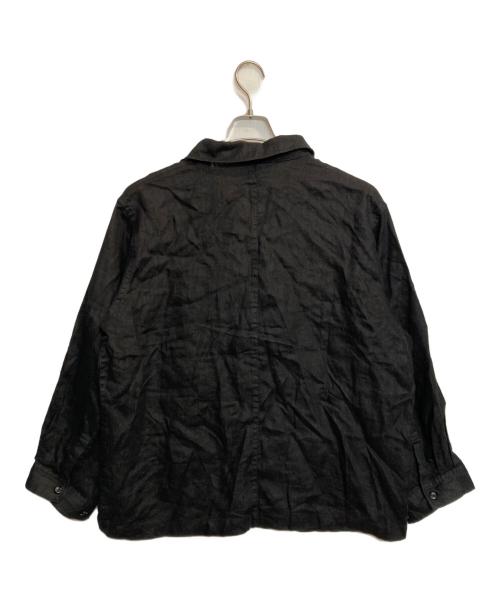 solamonat poche（ソラモナ ポッシェ）solamonat poche (ソラモナ ポッシェ) リネンシャツ ブラック サイズ:-の古着・服飾アイテム