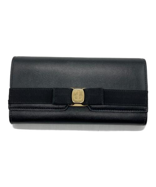 Salvatore Ferragamo（サルヴァトーレ フェラガモ）Salvatore Ferragamo (サルヴァトーレ フェラガモ) ヴァラリボンレザー長財布の古着・服飾アイテム