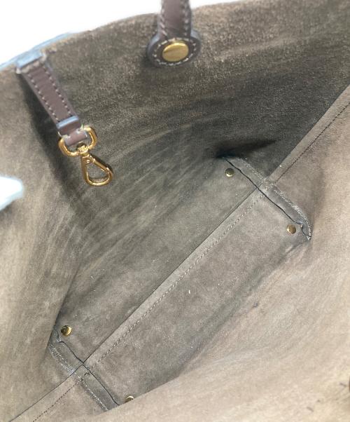 ETRO（エトロ）ETRO (エトロ) ミニポーチ付ペイズリー柄トートバッグ ブラウンの古着・服飾アイテム