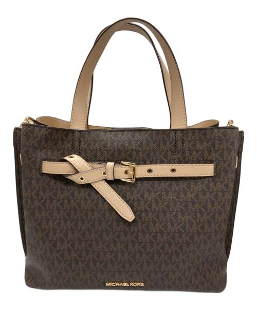 MICHAEL KORS（マイケル・コース）MICHAEL KORS (マイケル・コース) モノグラム2WAYバッグ ブラウンの古着・服飾アイテム