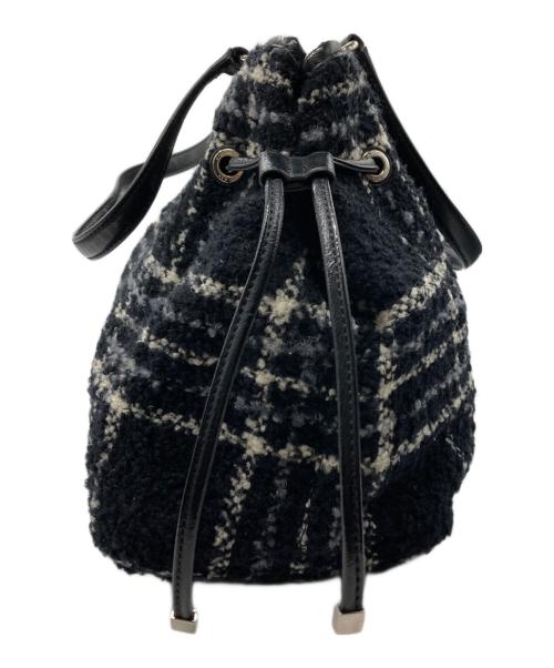 COACH（コーチ）COACH (コーチ) チェックボアトートバッグ ブラック×ホワイトの古着・服飾アイテム