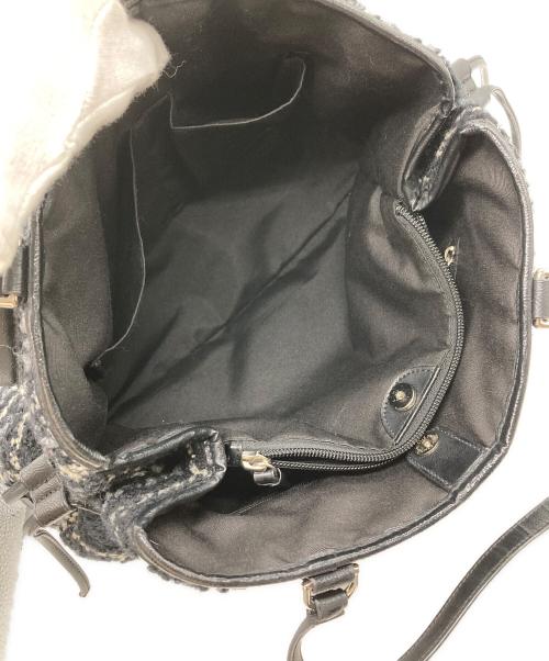 COACH（コーチ）COACH (コーチ) チェックボアトートバッグ ブラック×ホワイトの古着・服飾アイテム