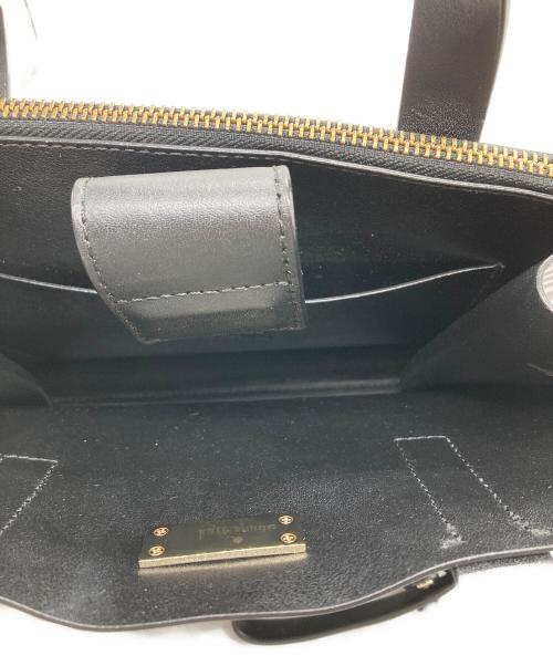 Kate Spade（ケイトスペード）Kate Spade (ケイトスペード) ボーダー2WAYバッグ ブラック×ホワイトの古着・服飾アイテム